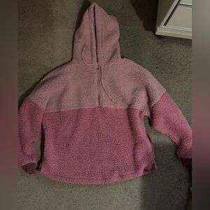 Pink Victoria secret Sherpa hoodie